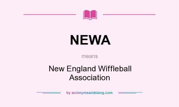 What does NEWA mean? It stands for New England Wiffleball Association