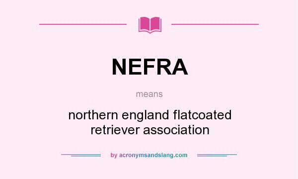 What does NEFRA mean? It stands for northern england flatcoated retriever association