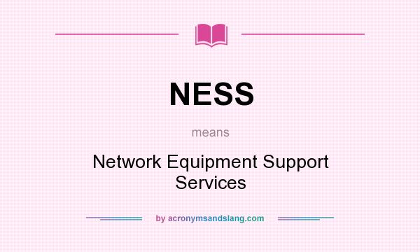 What does NESS mean? It stands for Network Equipment Support Services