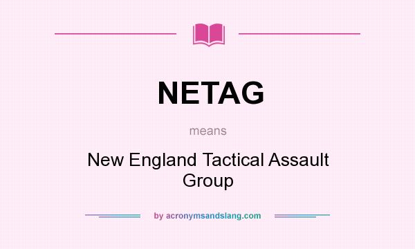 What does NETAG mean? It stands for New England Tactical Assault Group