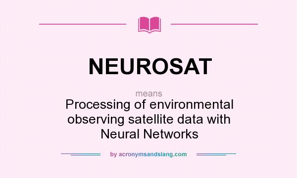 What does NEUROSAT mean? It stands for Processing of environmental observing satellite data with Neural Networks