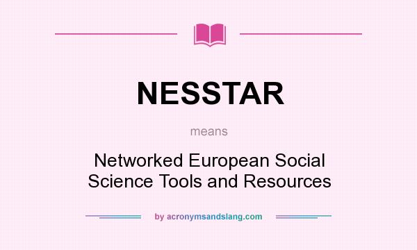 What does NESSTAR mean? It stands for Networked European Social Science Tools and Resources