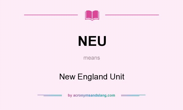 What does NEU mean? It stands for New England Unit