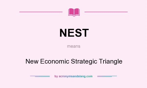 What does NEST mean? It stands for New Economic Strategic Triangle