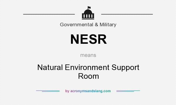 What does NESR mean? It stands for Natural Environment Support Room