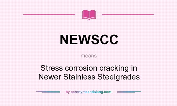 What does NEWSCC mean? It stands for Stress corrosion cracking in Newer Stainless Steelgrades