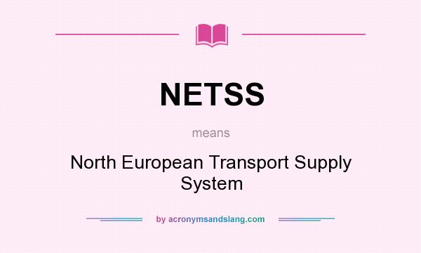 What does NETSS mean? It stands for North European Transport Supply System