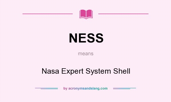 What does NESS mean? It stands for Nasa Expert System Shell