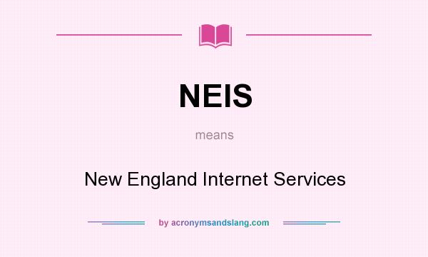 What does NEIS mean? It stands for New England Internet Services