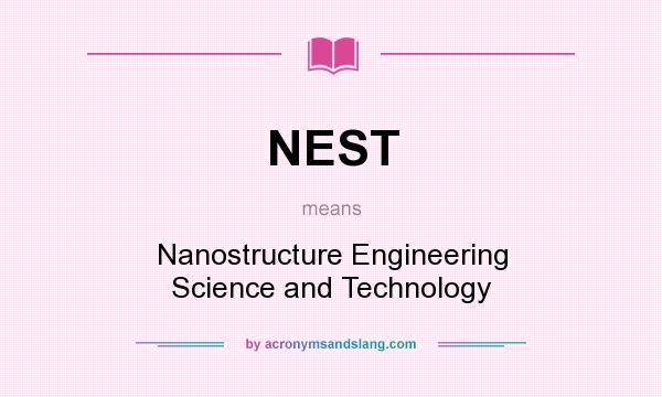 What does NEST mean? It stands for Nanostructure Engineering Science and Technology