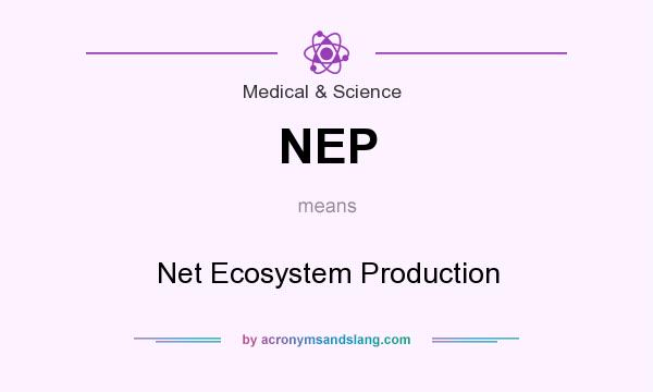 What does NEP mean? It stands for Net Ecosystem Production