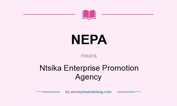 What does NEPA mean? It stands for Ntsika Enterprise Promotion Agency