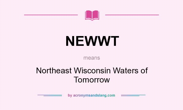 What does NEWWT mean? It stands for Northeast Wisconsin Waters of Tomorrow