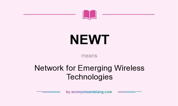 What does NEWT mean? It stands for Network for Emerging Wireless Technologies