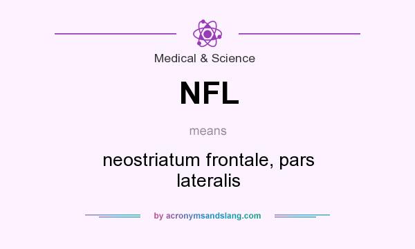What does NFL mean? It stands for neostriatum frontale, pars lateralis