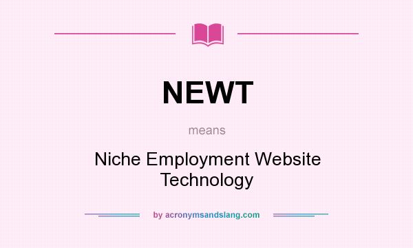 What does NEWT mean? It stands for Niche Employment Website Technology