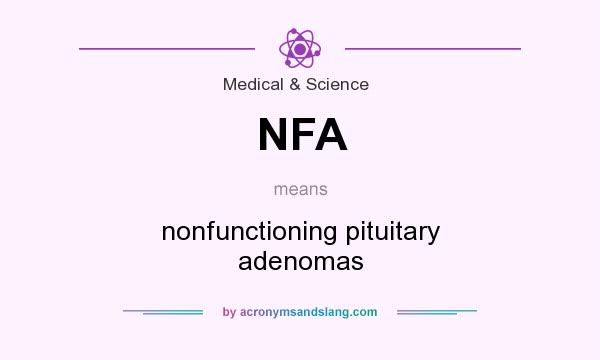 What does NFA mean? It stands for nonfunctioning pituitary adenomas