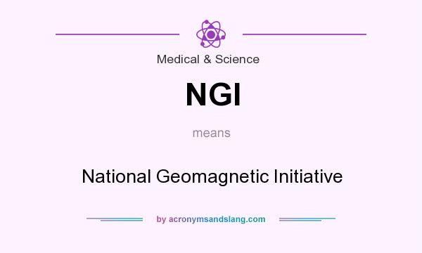 What does NGI mean? It stands for National Geomagnetic Initiative