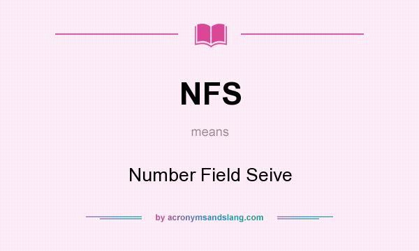 What does NFS mean? It stands for Number Field Seive