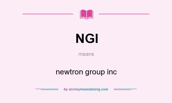 What does NGI mean? It stands for newtron group inc