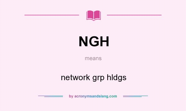 What does NGH mean? It stands for network grp hldgs