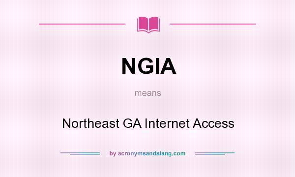 What does NGIA mean? It stands for Northeast GA Internet Access