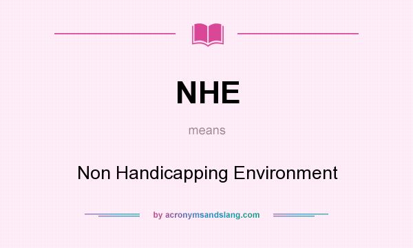 What does NHE mean? It stands for Non Handicapping Environment