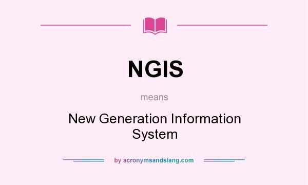 What does NGIS mean? It stands for New Generation Information System