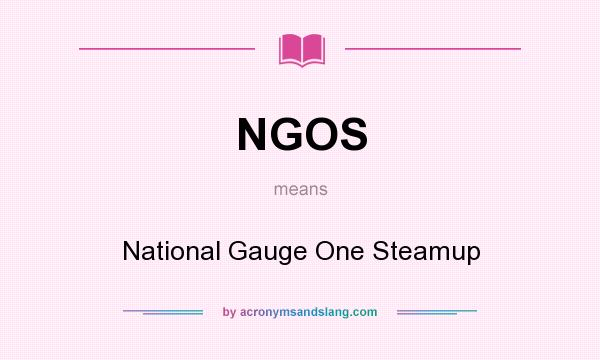 What does NGOS mean? It stands for National Gauge One Steamup