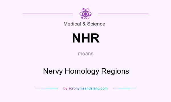 What does NHR mean? It stands for Nervy Homology Regions