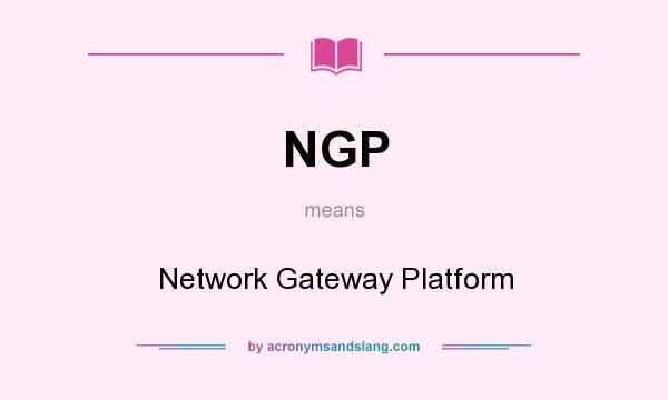What does NGP mean? It stands for Network Gateway Platform