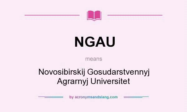What does NGAU mean? It stands for Novosibirskij Gosudarstvennyj Agrarnyj Universitet