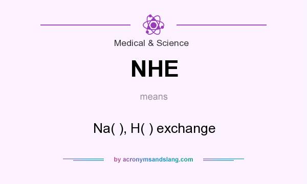 What does NHE mean? It stands for Na( ), H( ) exchange