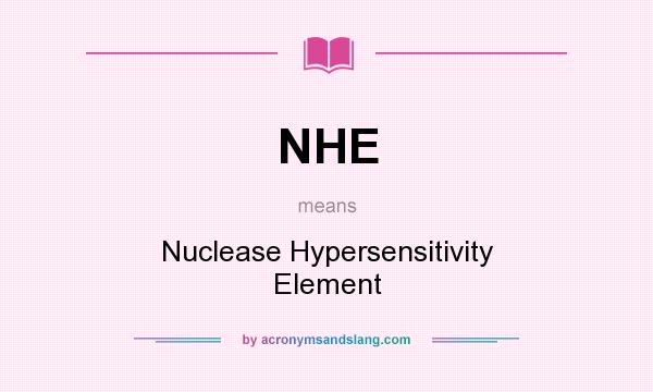 What does NHE mean? It stands for Nuclease Hypersensitivity Element