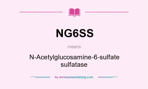 What does NG6SS mean? It stands for N-Acetylglucosamine-6-sulfate sulfatase
