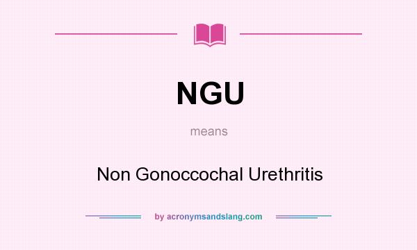 What does NGU mean? It stands for Non Gonoccochal Urethritis