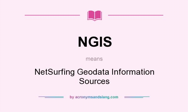 What does NGIS mean? It stands for NetSurfing Geodata Information Sources