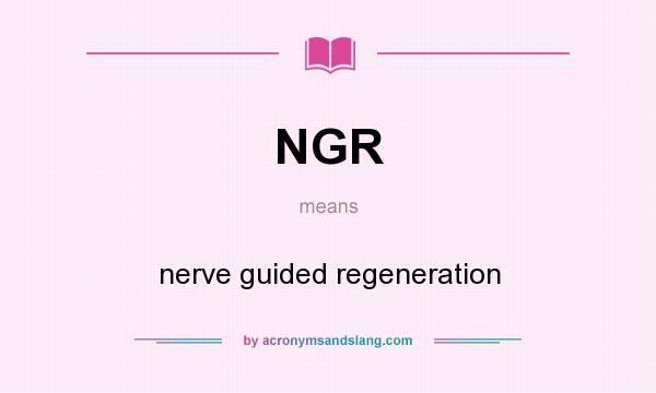 What does NGR mean? It stands for nerve guided regeneration