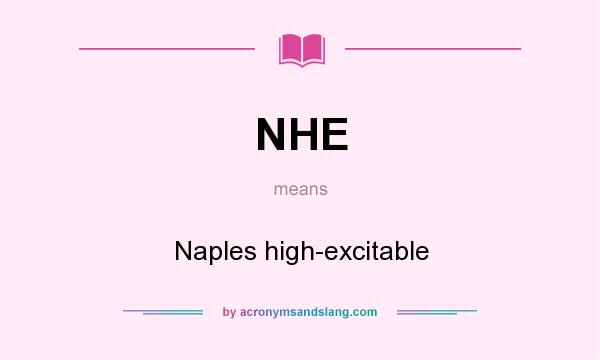 What does NHE mean? It stands for Naples high-excitable