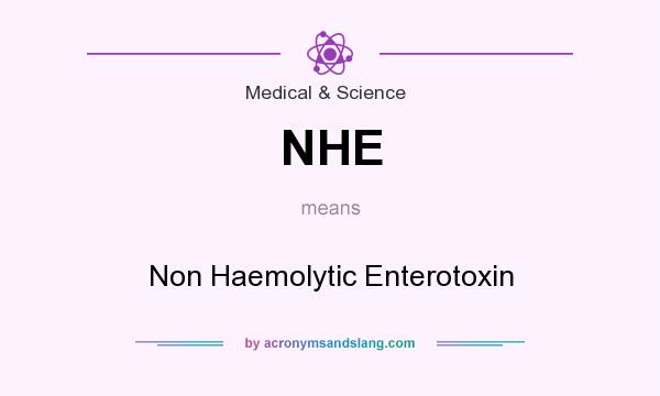 What does NHE mean? It stands for Non Haemolytic Enterotoxin