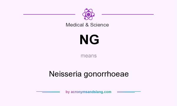 What does NG mean? It stands for Neisseria gonorrhoeae