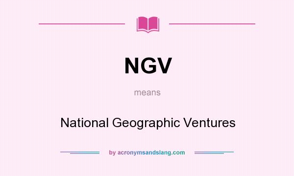 What does NGV mean? It stands for National Geographic Ventures