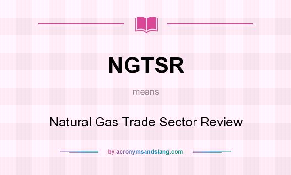 What does NGTSR mean? It stands for Natural Gas Trade Sector Review