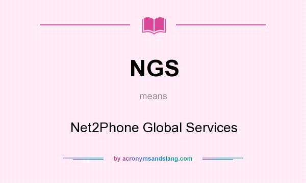 What does NGS mean? It stands for Net2Phone Global Services