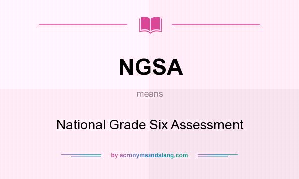 What does NGSA mean? It stands for National Grade Six Assessment