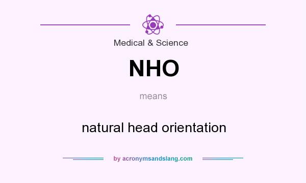 What does NHO mean? It stands for natural head orientation
