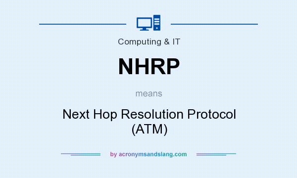 What does NHRP mean? It stands for Next Hop Resolution Protocol (ATM)