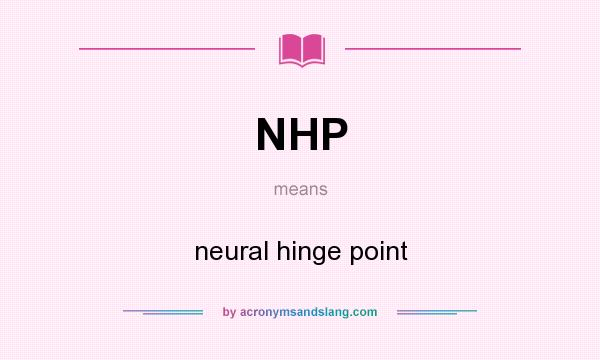 What does NHP mean? It stands for neural hinge point