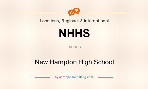 What does NHHS mean? It stands for New Hampton High School
