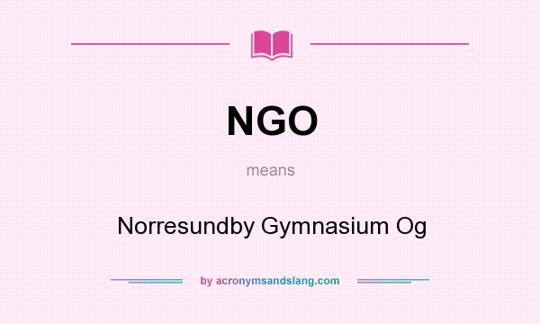 What does NGO mean? It stands for Norresundby Gymnasium Og